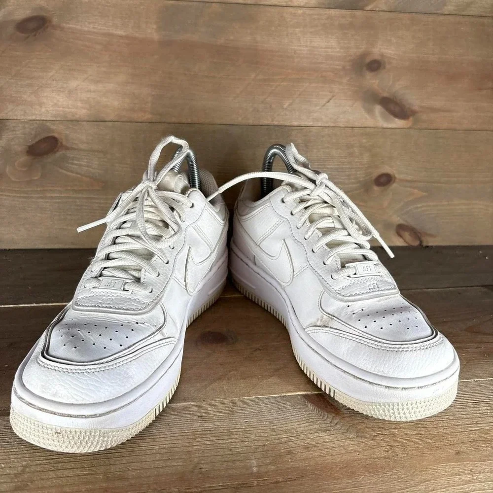 nike air force one shadow womens size 7 shoes white leather comfort sneakers